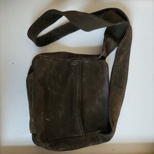 Brown Suede Shoulder Bag